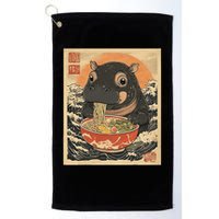Moo Deng Hippo Eat Ramen For Japanese Style Golf Towel