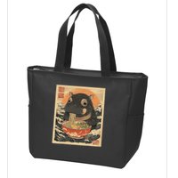 Moo Deng Hippo Eat Ramen For Japanese Style Zip Tote Bag