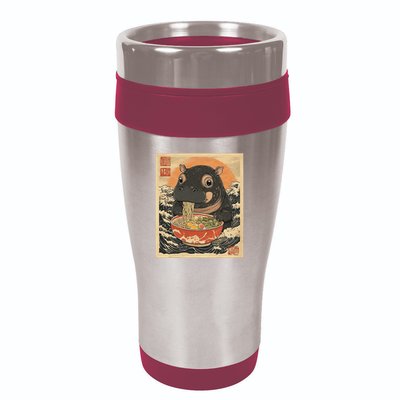 Moo Deng Hippo Eat Ramen For Japanese Style 16oz Travel Tumbler