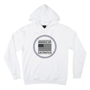 Memorial Day Honor Our Heroes Sacrifice American Flag Bold Hoodie