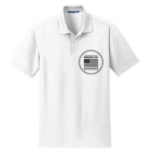 Memorial Day Honor Our Heroes Sacrifice American Flag Bold Dry Zone Grid Polo