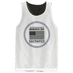 Memorial Day Honor Our Heroes Sacrifice American Flag Bold Mesh Reversible Basketball Jersey Tank