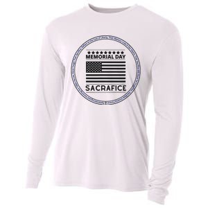 Memorial Day Honor Our Heroes Sacrifice American Flag Bold Cooling Performance Long Sleeve Crew