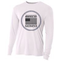 Memorial Day Honor Our Heroes Sacrifice American Flag Bold Cooling Performance Long Sleeve Crew