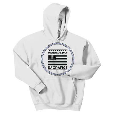 Memorial Day Honor Our Heroes Sacrifice American Flag Bold Kids Hoodie