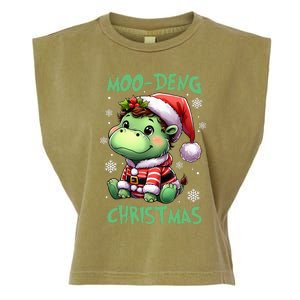 Moo Deng Hippo Baby Pigmy Moodeng Chrismats Zoo Family Garment-Dyed Women's Muscle Tee