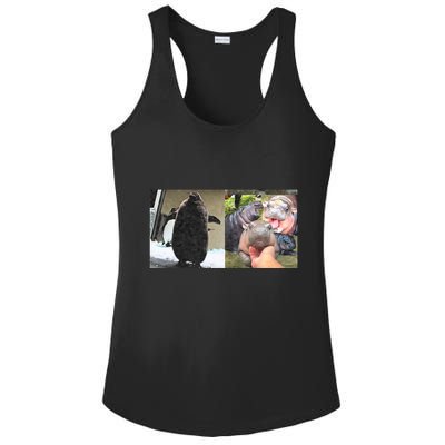 Moo Deng Hippo And Baby Penguin Pesto Ladies PosiCharge Competitor Racerback Tank