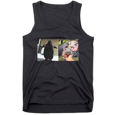 Moo Deng Hippo And Baby Penguin Pesto Tank Top