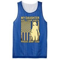 My Daughter Has Your Back Funny Gift Proud Army Dad Military Father Gift Mesh Reversible Basketball Jersey Tank