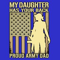 My Daughter Has Your Back Funny Gift Proud Army Dad Military Father Gift Baby Bodysuit
