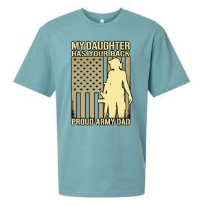 My Daughter Has Your Back Funny Gift Proud Army Dad Military Father Gift Sueded Cloud Jersey T-Shirt