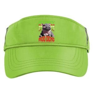 Moo Deng Hippo Ugly Christmas Holiday Cheer Gift Adult Drive Performance Visor