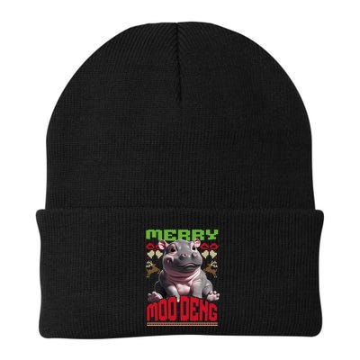 Moo Deng Hippo Ugly Christmas Holiday Cheer Gift Beanie