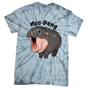 Moo Deng Hippo Baby Pigmy Hippopotamus Zoo Family Tie-Dye T-Shirt