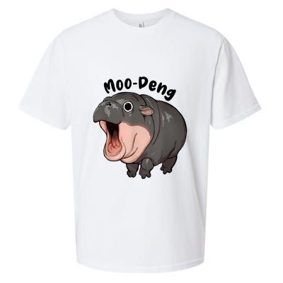 Moo Deng Hippo Baby Pigmy Hippopotamus Zoo Family Sueded Cloud Jersey T-Shirt