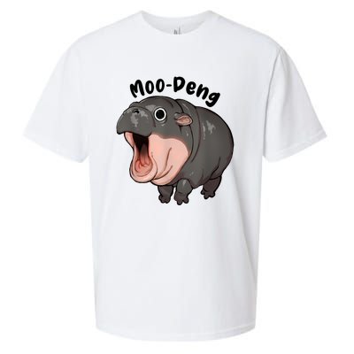 Moo Deng Hippo Baby Pigmy Hippopotamus Zoo Family Sueded Cloud Jersey T-Shirt