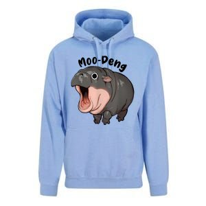 Moo Deng Hippo Baby Pigmy Hippopotamus Zoo Family Unisex Surf Hoodie