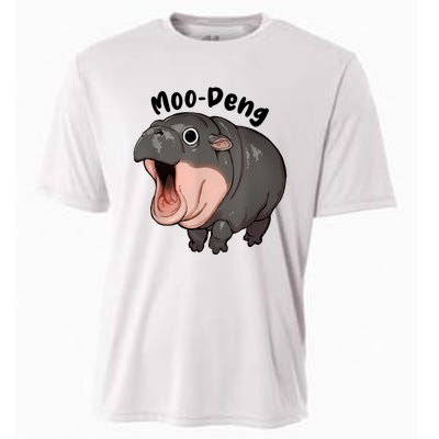 Moo Deng Hippo Baby Pigmy Hippopotamus Zoo Family Cooling Performance Crew T-Shirt