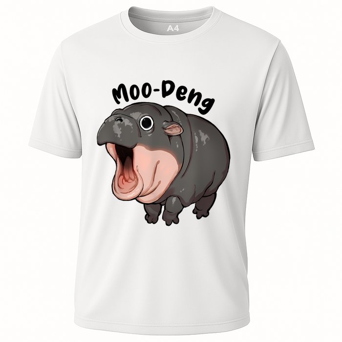 Moo Deng Hippo Baby Pigmy Hippopotamus Zoo Family Cooling Performance Crew T-Shirt