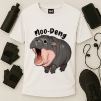Moo Deng Hippo Baby Pigmy Hippopotamus Zoo Family Cooling Performance Crew T-Shirt