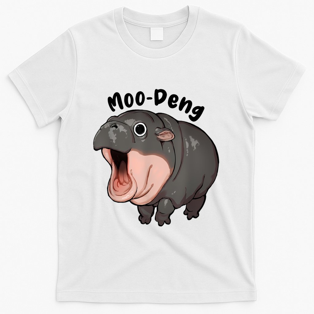 Moo Deng Hippo Baby Pigmy Hippopotamus Zoo Family T-Shirt