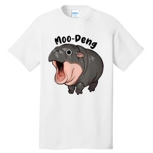 Moo Deng Hippo Baby Pigmy Hippopotamus Zoo Family Tall T-Shirt