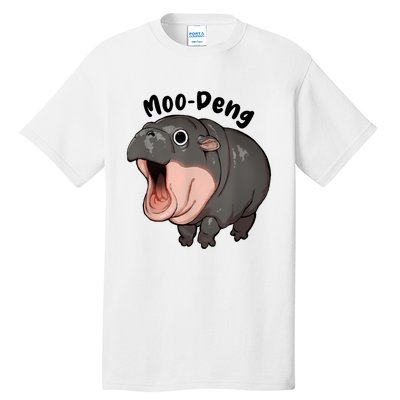 Moo Deng Hippo Baby Pigmy Hippopotamus Zoo Family Tall T-Shirt