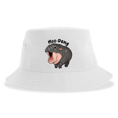 Moo Deng Hippo Baby Pigmy Hippopotamus Zoo Family Sustainable Bucket Hat