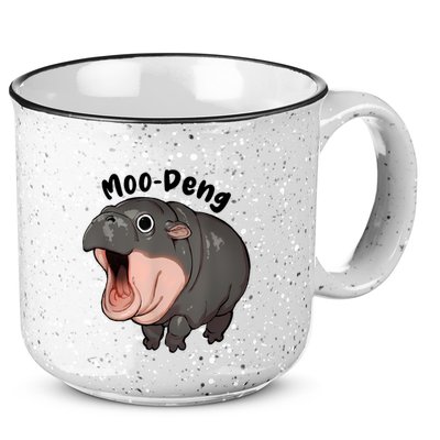 Moo Deng Hippo Baby Pigmy Hippopotamus Zoo Family 15oz Campfire Ceramic Mug