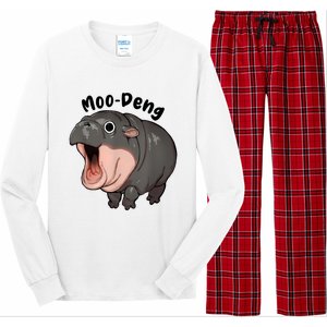 Moo Deng Hippo Baby Pigmy Hippopotamus Zoo Family Long Sleeve Pajama Set