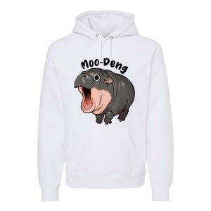 Moo Deng Hippo Baby Pigmy Hippopotamus Zoo Family Premium Hoodie