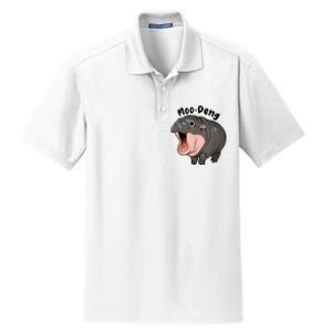 Moo Deng Hippo Baby Pigmy Hippopotamus Zoo Family Dry Zone Grid Polo