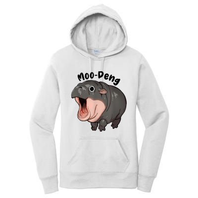 Moo Deng Hippo Baby Pigmy Hippopotamus Zoo Family Women's Pullover Hoodie