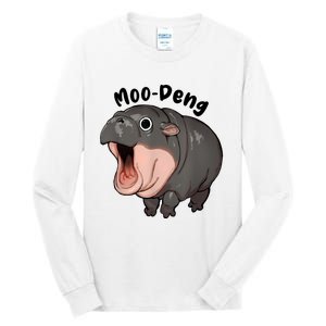 Moo Deng Hippo Baby Pigmy Hippopotamus Zoo Family Tall Long Sleeve T-Shirt