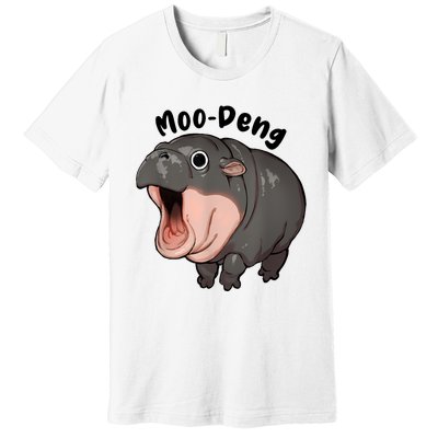 Moo Deng Hippo Baby Pigmy Hippopotamus Zoo Family Premium T-Shirt