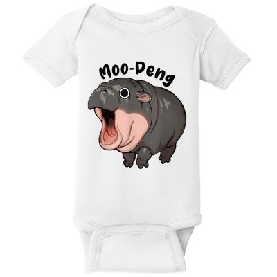 Moo Deng Hippo Baby Pigmy Hippopotamus Zoo Family Baby Bodysuit