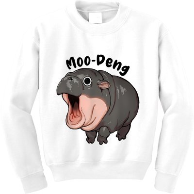 Moo Deng Hippo Baby Pigmy Hippopotamus Zoo Family Kids Sweatshirt