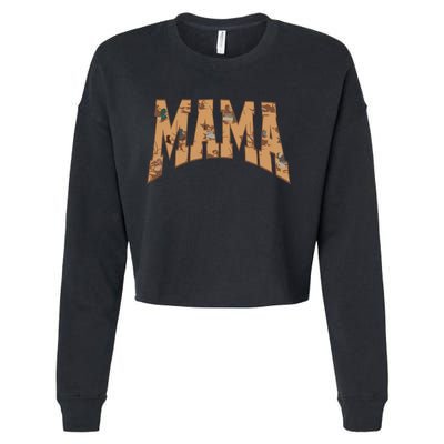 Mama Duck Hunting Cropped Pullover Crew