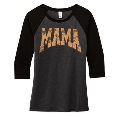 Mama Duck Hunting Women's Tri-Blend 3/4-Sleeve Raglan Shirt