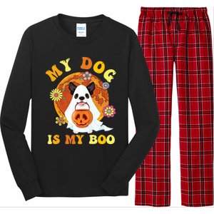 My Dog Is Boo Funny Dog Owner Boo Ghost Lover Halloween Great Gift Long Sleeve Pajama Set