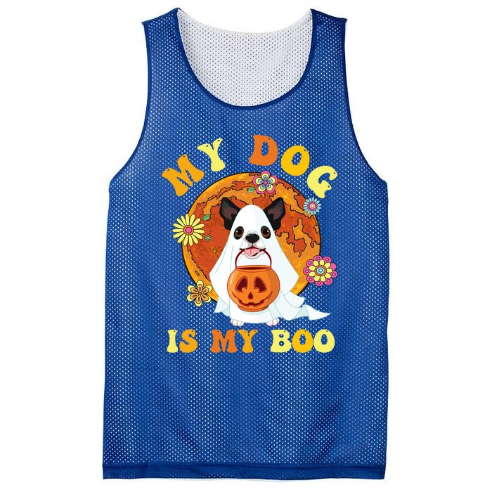 My Dog Is Boo Funny Dog Owner Boo Ghost Lover Halloween Great Gift Mesh Reversible Basketball Jersey Tank