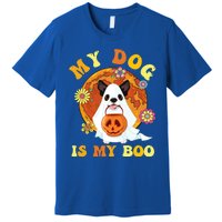 My Dog Is Boo Funny Dog Owner Boo Ghost Lover Halloween Great Gift Premium T-Shirt