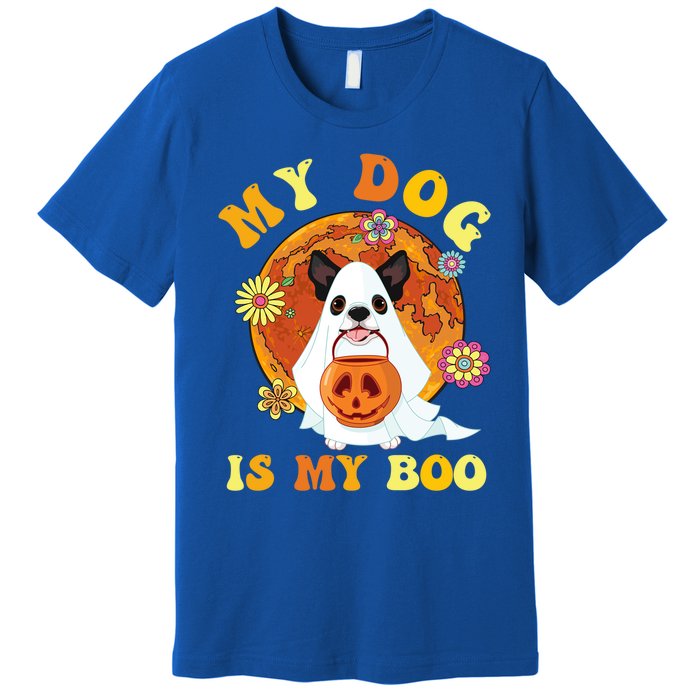 My Dog Is Boo Funny Dog Owner Boo Ghost Lover Halloween Great Gift Premium T-Shirt