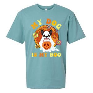 My Dog Is Boo Funny Dog Owner Boo Ghost Lover Halloween Great Gift Sueded Cloud Jersey T-Shirt