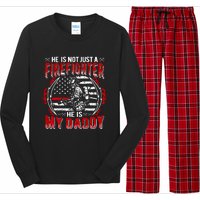 My Daddy Is Firefighter Thin Red Line Fire Son Daughter Gift Long Sleeve Pajama Set