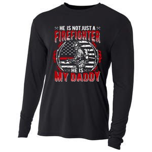 My Daddy Is Firefighter Thin Red Line Fire Son Daughter Gift Cooling Performance Long Sleeve Crew