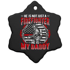 My Daddy Is Firefighter Thin Red Line Fire Son Daughter Gift Ceramic Star Ornament