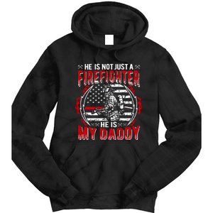 My Daddy Is Firefighter Thin Red Line Fire Son Daughter Gift Tie Dye Hoodie