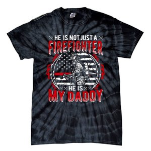 My Daddy Is Firefighter Thin Red Line Fire Son Daughter Gift Tie-Dye T-Shirt