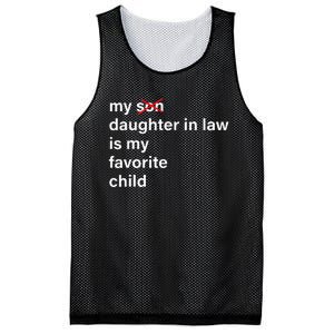 My Daughter In Law Is My Favorite Child Father's Day in Law Mesh Reversible Basketball Jersey Tank